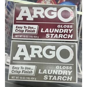 [ 2 Box Lot ] ARGO Gloss Laundry Starch 16 oz Crisp Finish - NO EXPIRATION